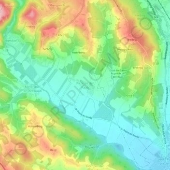 Mappa topografica Pichl an der Raab, altitudine, rilievo