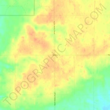 Mappa topografica Melita, altitudine, rilievo