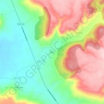 Mappa topografica Ures, altitudine, rilievo