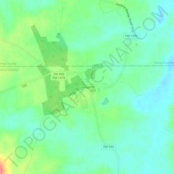 Mappa topografica LaFayette, altitudine, rilievo