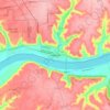 Mappa topografica Madison, altitudine, rilievo