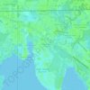 Mappa topografica Roxana Woods, altitudine, rilievo