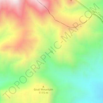 Mappa topografica Cottonwoods Spring, altitudine, rilievo
