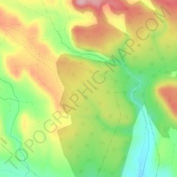 Mappa topografica Los Palancares, altitudine, rilievo
