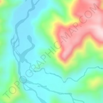 Mappa topografica Mande, altitudine, rilievo