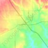 Mappa topografica Memphis, altitudine, rilievo