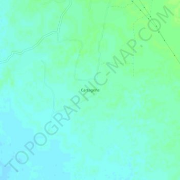 Mappa topografica Cartagena, altitudine, rilievo