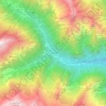 Mappa topografica San Giuseppe, altitudine, rilievo