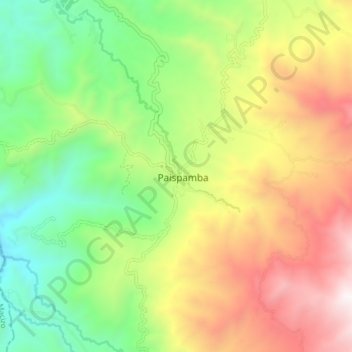 Mappa topografica Paispamba, altitudine, rilievo
