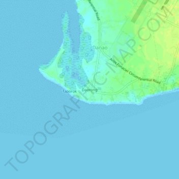 Mappa topografica Daorong, altitudine, rilievo