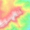 Mappa topografica Wayah Bald, altitudine, rilievo
