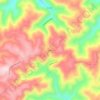 Mappa topografica Carrie, altitudine, rilievo