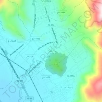 Mappa topografica Saño, altitudine, rilievo