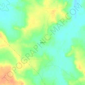 Mappa topografica Walton, altitudine, rilievo
