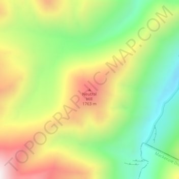 Mappa topografica Neutral Hill, altitudine, rilievo