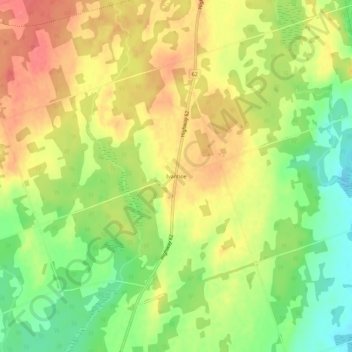 Mappa topografica Ivanhoe, altitudine, rilievo