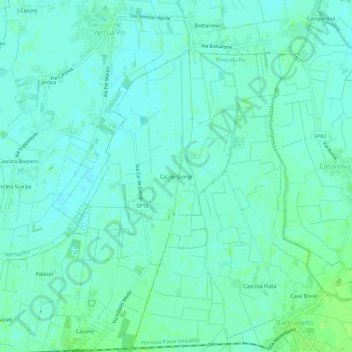 Mappa topografica Ca' de Giorgi, altitudine, rilievo