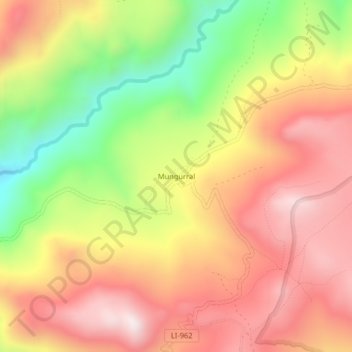 Mappa topografica Mungurral, altitudine, rilievo