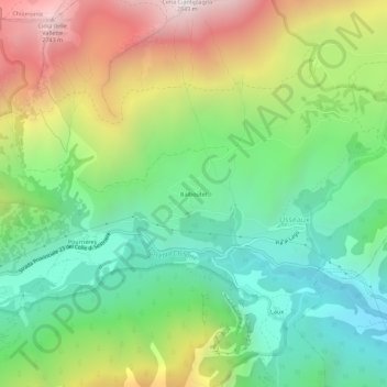 Mappa topografica Balboutet, altitudine, rilievo