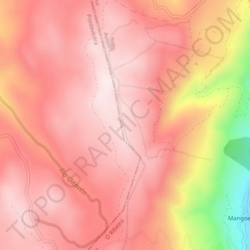 Mappa topografica Suido, altitudine, rilievo