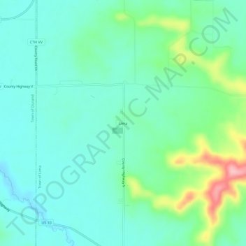 Mappa topografica Lima, altitudine, rilievo