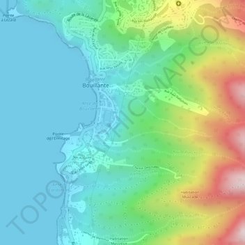 Mappa topografica Vanier, altitudine, rilievo