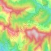 Mappa topografica Pégairolles, altitudine, rilievo