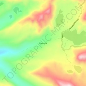 Mappa topografica Huaytara, altitudine, rilievo
