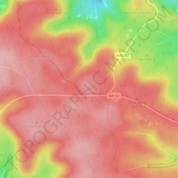 Mappa topografica Gangolfsberg, altitudine, rilievo
