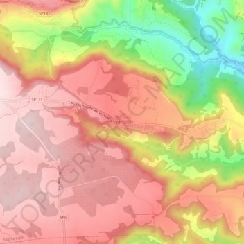Mappa topografica Vetriolo, altitudine, rilievo