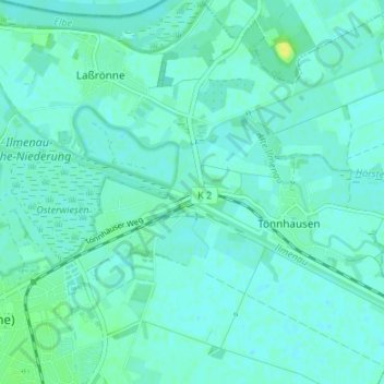 Mappa topografica Nettelberg, altitudine, rilievo