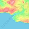 Mappa topografica Xlendi, altitudine, rilievo