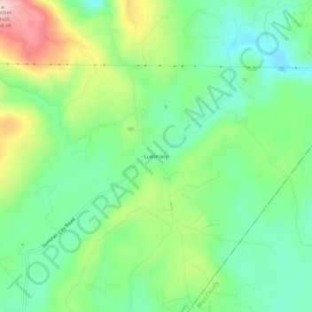 Mappa topografica Luminary, altitudine, rilievo
