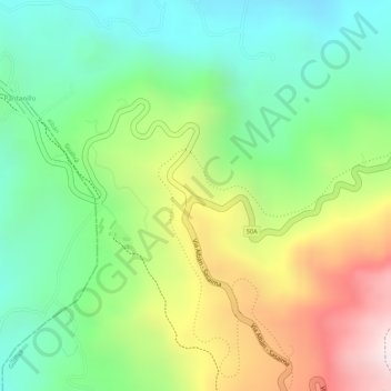 Mappa topografica Chuguacal, altitudine, rilievo