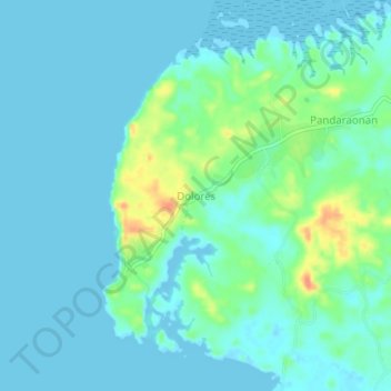 Mappa topografica Dolores, altitudine, rilievo