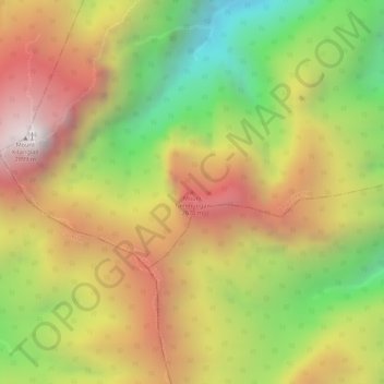 Mappa topografica Mount Tuminungan, altitudine, rilievo