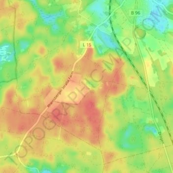 Mappa topografica Tiefenbrunn, altitudine, rilievo