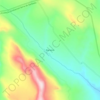 Mappa topografica Barreiro, altitudine, rilievo