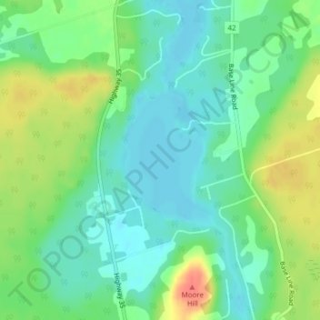 Mappa topografica Silver Lake, altitudine, rilievo