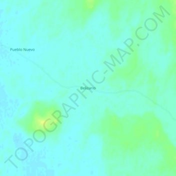 Mappa topografica Belizario, altitudine, rilievo