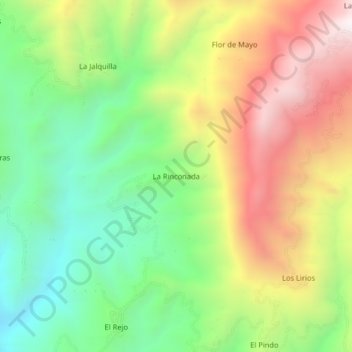 Mappa topografica La Rinconada, altitudine, rilievo
