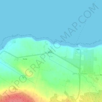 Mappa topografica John o' Groats, altitudine, rilievo