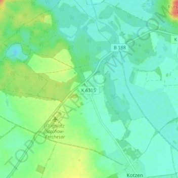 Mappa topografica Rhinsmühlen, altitudine, rilievo