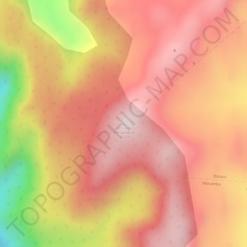 Mappa topografica Serra da Mangabeira, altitudine, rilievo