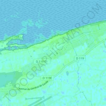 Mappa topografica Les Hemmes de Marck, altitudine, rilievo