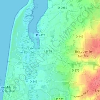 Mappa topografica Le Bourgais, altitudine, rilievo