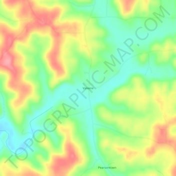 Mappa topografica Valeene, altitudine, rilievo