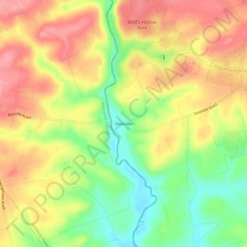 Mappa topografica Steelville, altitudine, rilievo