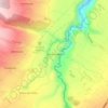 Mappa topografica Piava Chupa, altitudine, rilievo