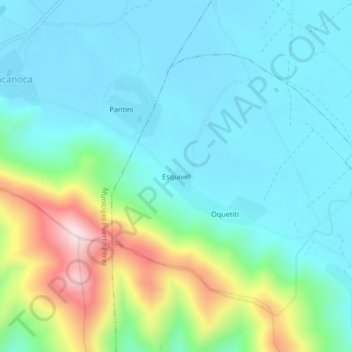 Mappa topografica Esquivel, altitudine, rilievo